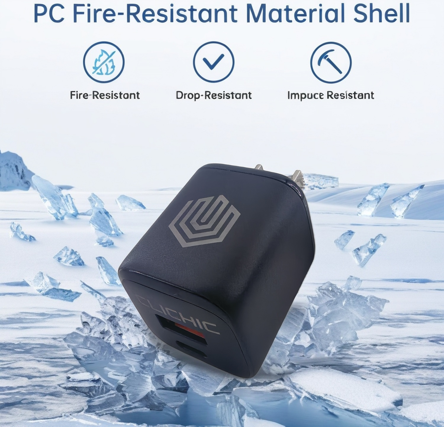 CLICHIC 33W GaN USB-C & USB A Fast Charge