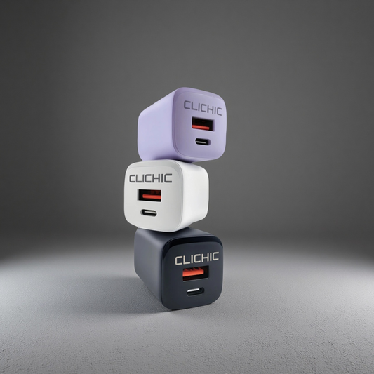 CLICHIC 33W GaN USB-C & USB A Fast Charge