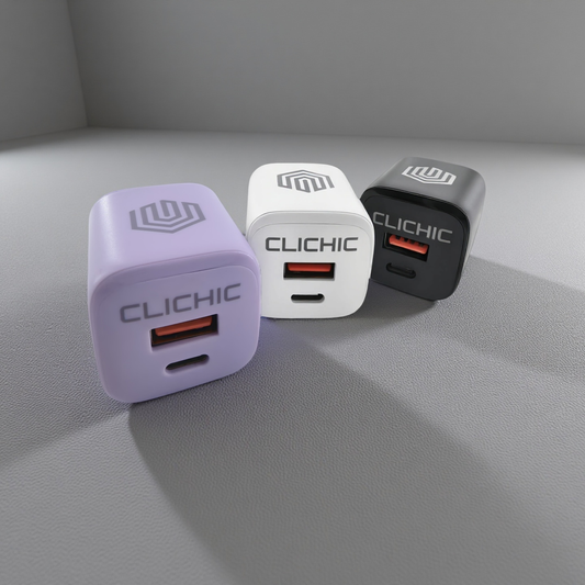 CLICHIC 33W GaN USB-C & USB A Fast Charge